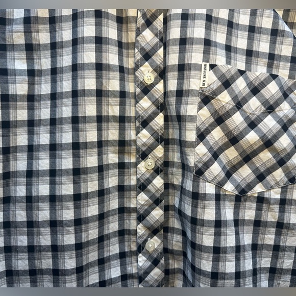Ben Sherman Black and White Casual Button Down Shirt - Picture 4 of 4